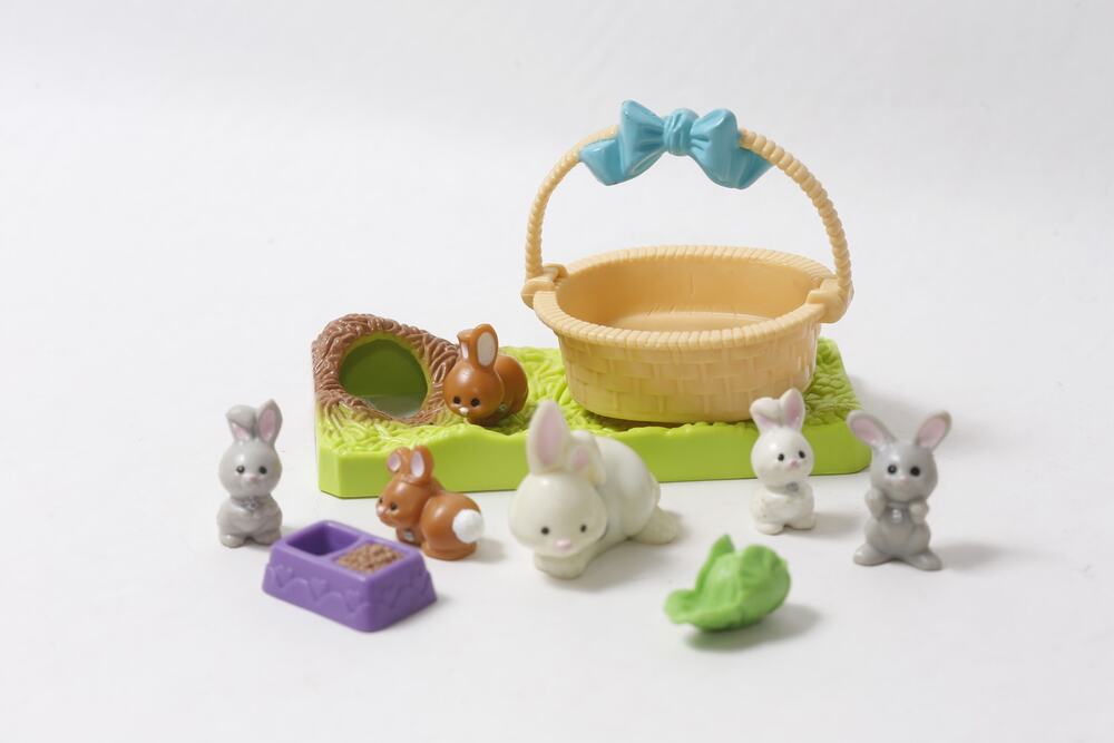 Rare Dot Eyes 1990s Japanese Littlest Pet Shop Bunnies Lot ~ 260826-WH 1252
